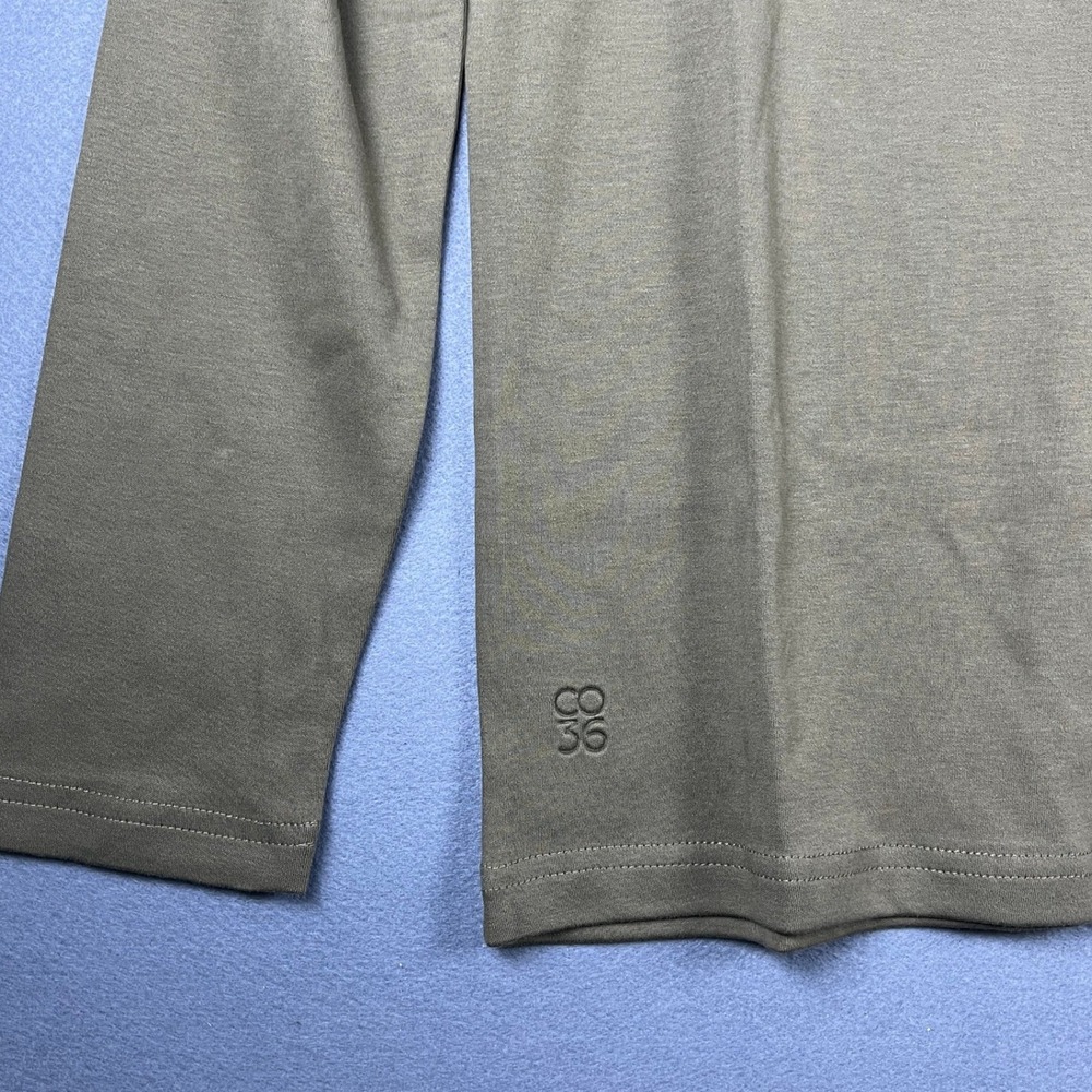 CO THIRTY SIX Mens Long Sleeve Johnny Collar Polo Shirt Olive Green Medium NWT - Picture 5 of 9